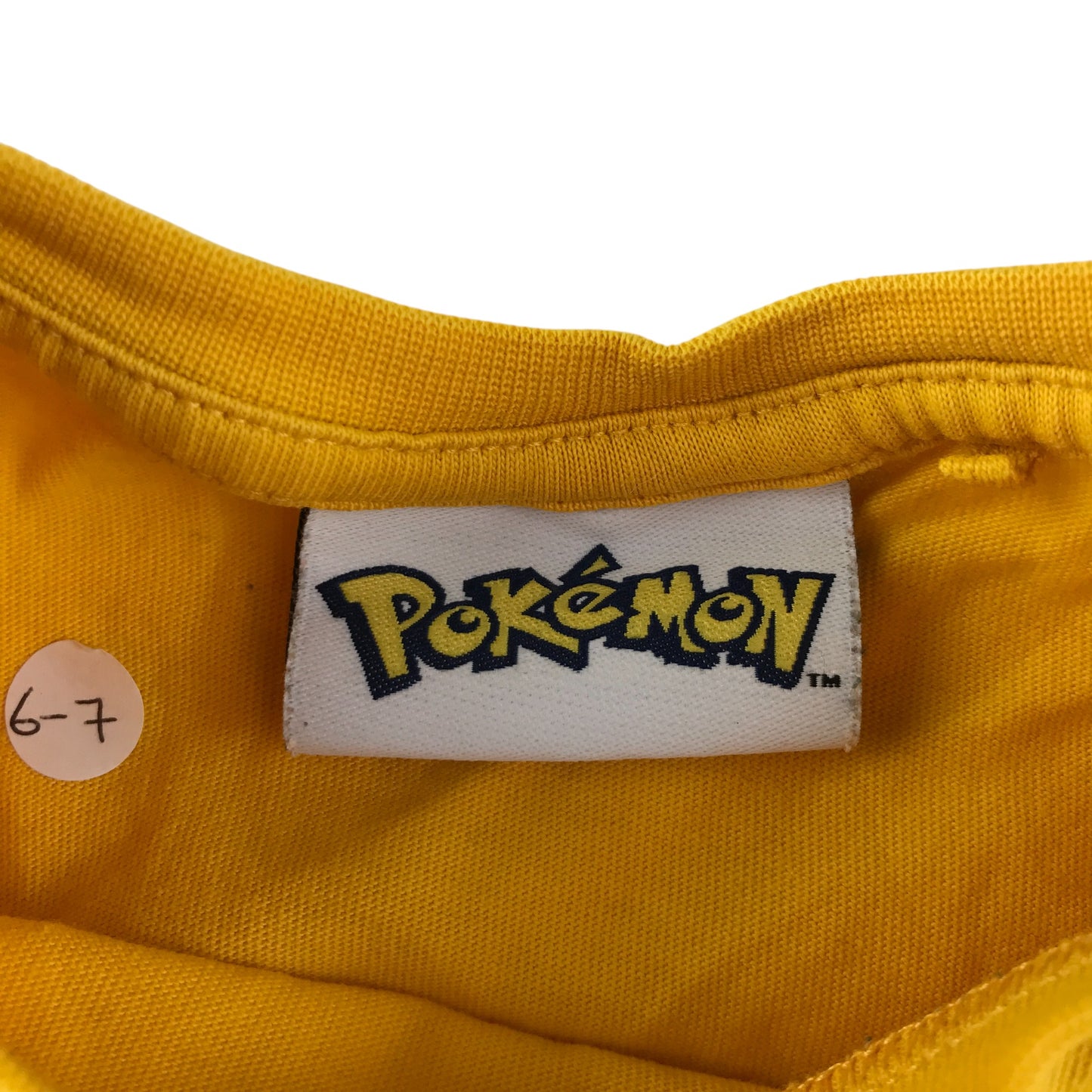 Next t-shirt 6-7 years yellow sequin Pokeball reversible cotton