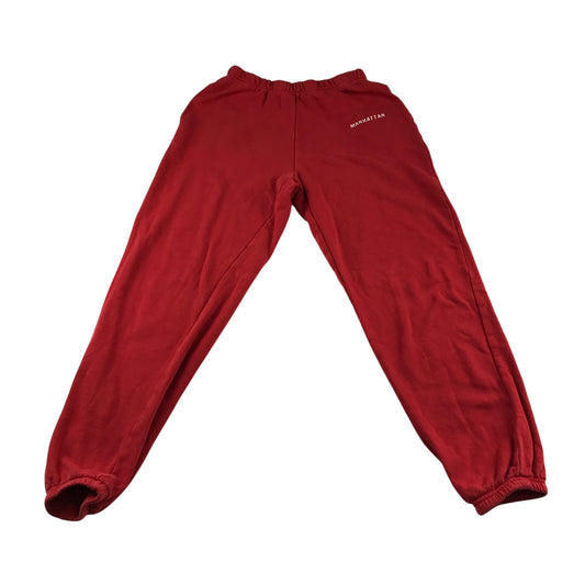 H&M jogger 13-14 years red elasticated waist with Manhattan text