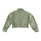 River Island denim jacket women size S light green cropped cotton