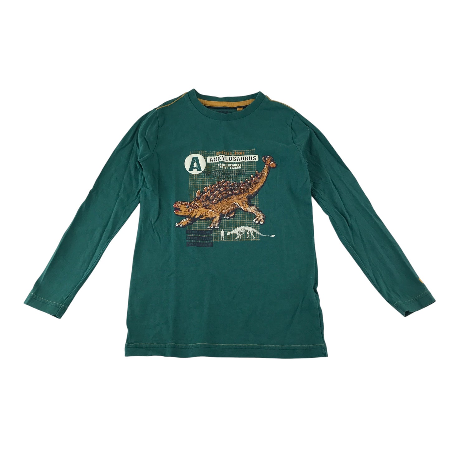 Fatface t-shirt 7-8 years green dinosaur graphic design print cotton