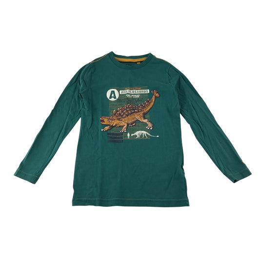 Fatface t-shirt 7-8 years green dinosaur graphic design print cotton