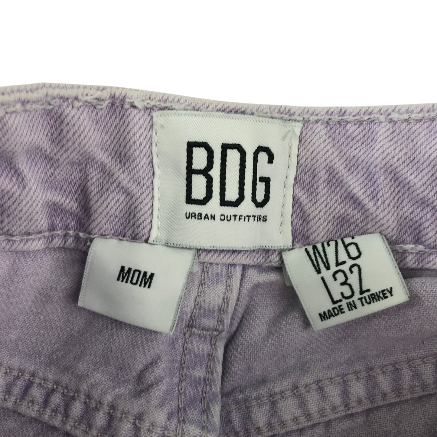 Urban Outfitters BDG jeans W26 L32 small lilac mom style cotton