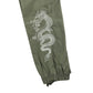 Primark jogger trouser 12-13 years khaki green dragon embroidery print cotton