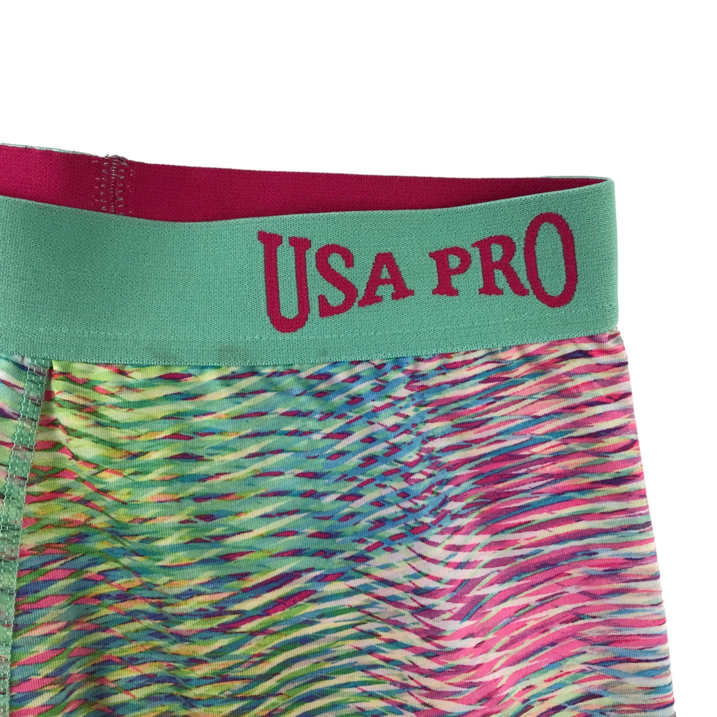USA Pro Leggings Age 9 Multicoloured Graphic Print 3/4 length