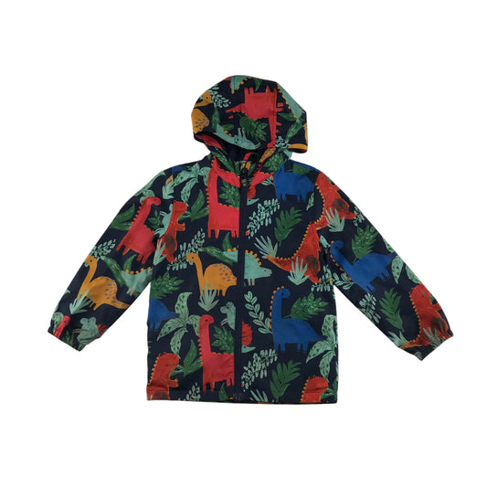 George jacket 4-5 years navy and multicolour dinosaur fleece lined