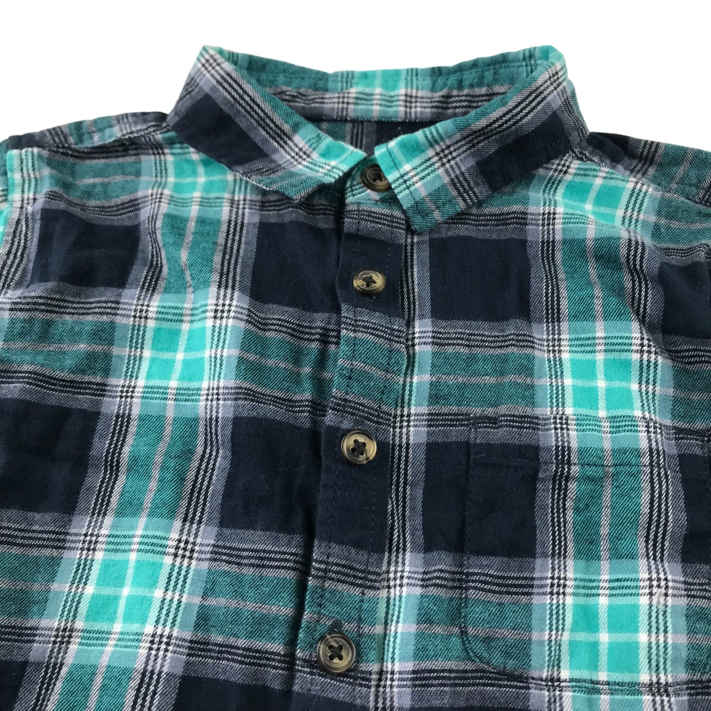 Matalan Shirt 5-6 Years Green Checked Cotton