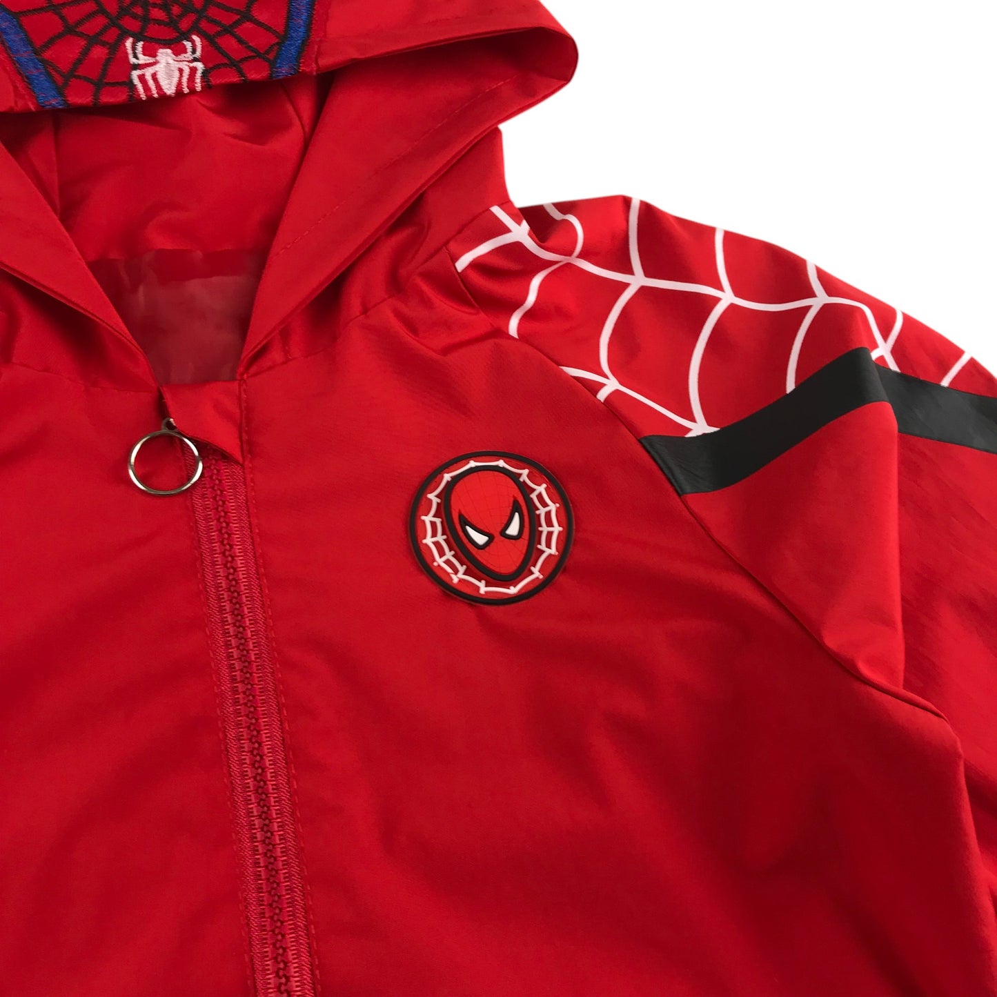 Spiderman light jacket 5-7 years red with hood