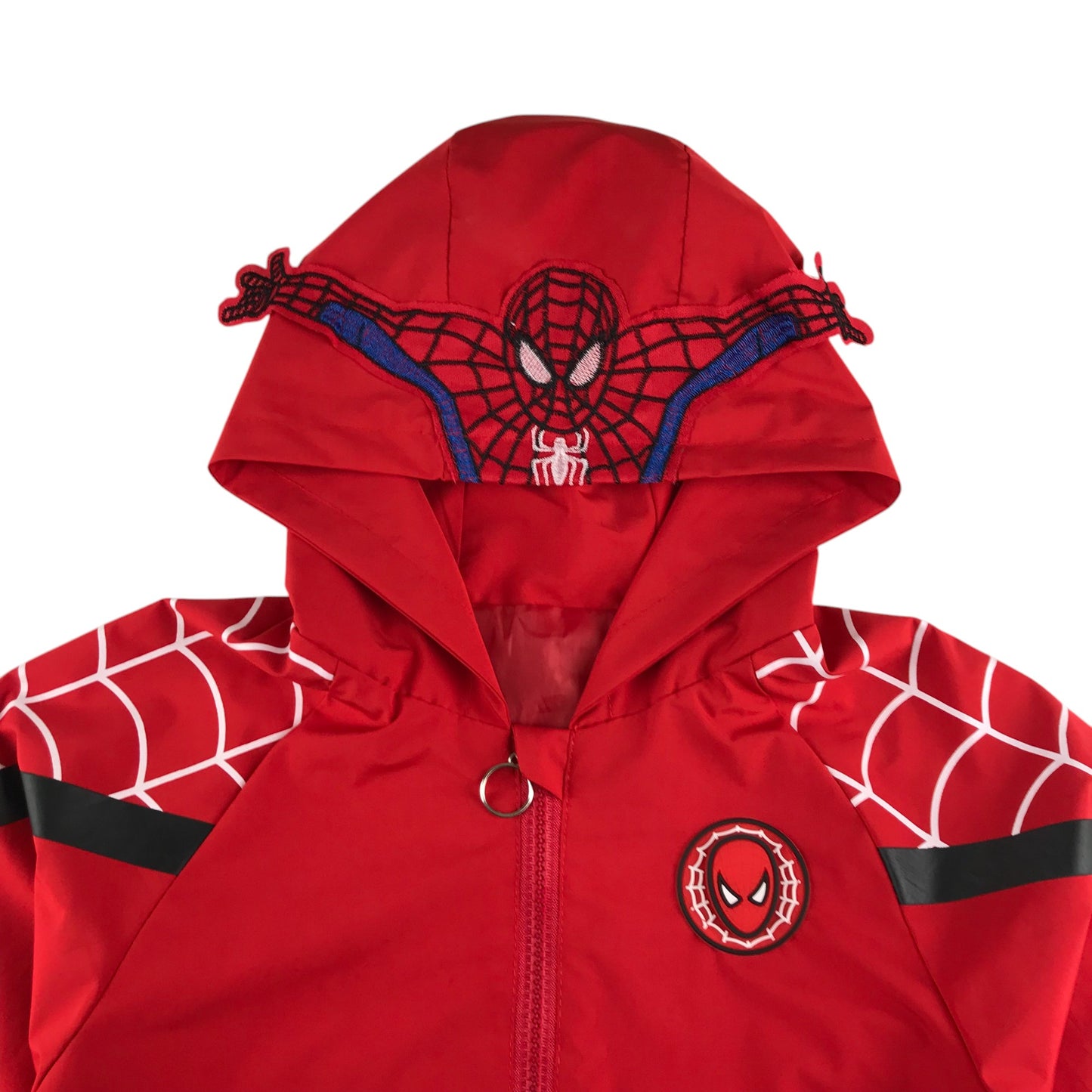 Spiderman light jacket 5-7 years red with hood