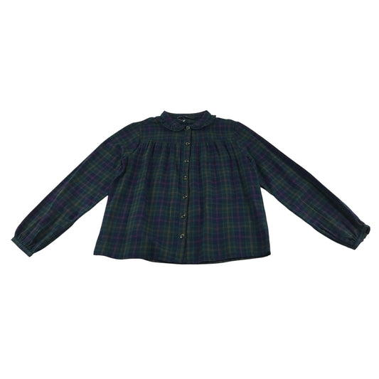 George Shirt 9-10 years green multicolour check long sleeve cotton