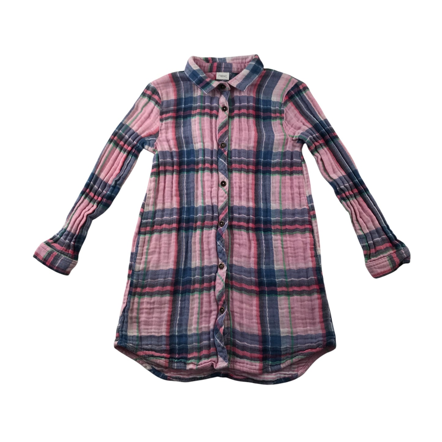 Next Shirt 5-6 years Pink Checked Button Up