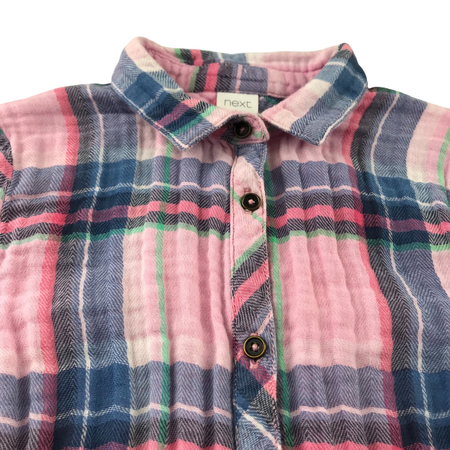 Next Shirt 5-6 years Pink Checked Button Up