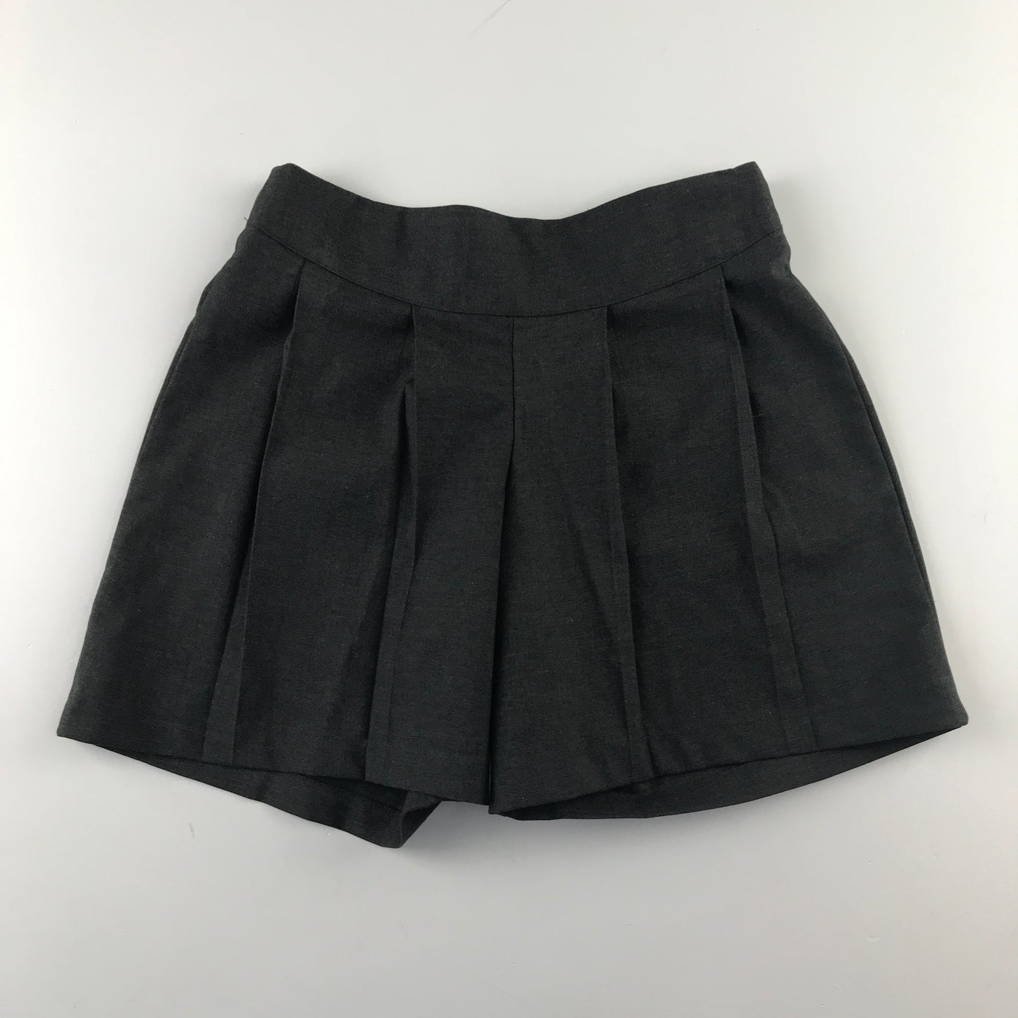 George grey girls school shorts elasticated waist and pleats