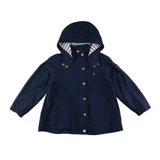 Joules jacket 6-7 years navy blue flared with hood