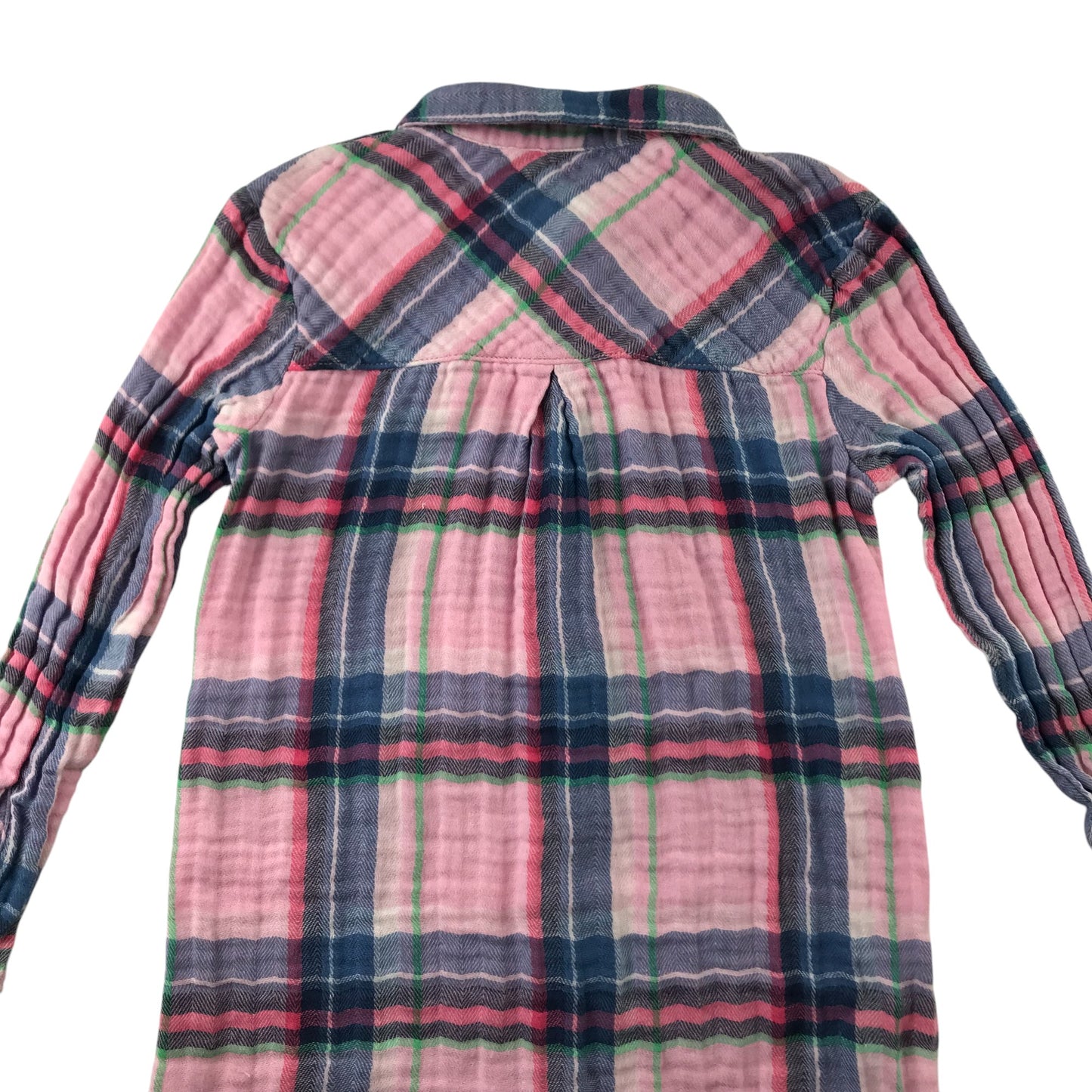 Next Shirt 5-6 years Pink Checked Button Up