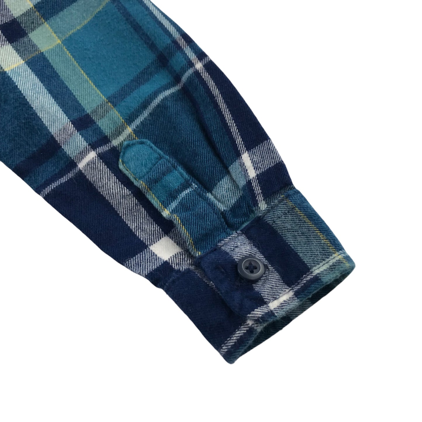 F&F Shirt 5-6 Years Blue Checked Button Up Cotton