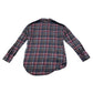 M&S Longline Shirt 9-10 years tan multicolour check button black sequins cotton
