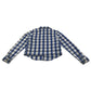 Matalan shirt 11-12 years blue and white checked pattern cropped blouse