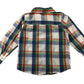 Tu Shirt 5-6 Years White and Orange Checked Button-up Cotton