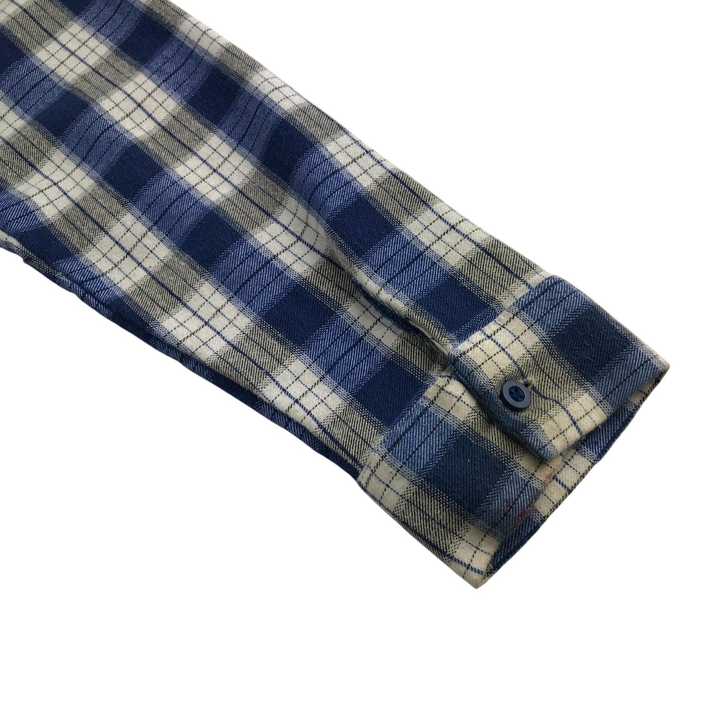Matalan shirt 11-12 years blue and white checked pattern cropped blouse