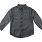 F&F Shirt 5-6 Years Grey Plain Button-Up Cotton