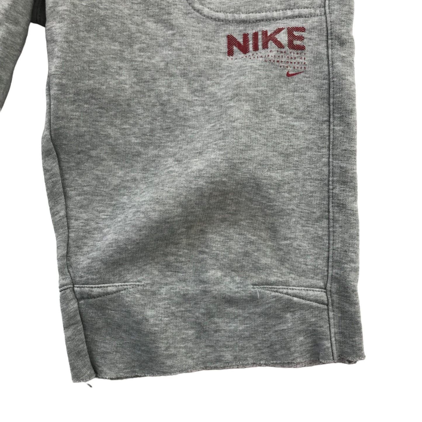 Nike Shorts Age 7 Grey Jersey Style Sporty with Logo