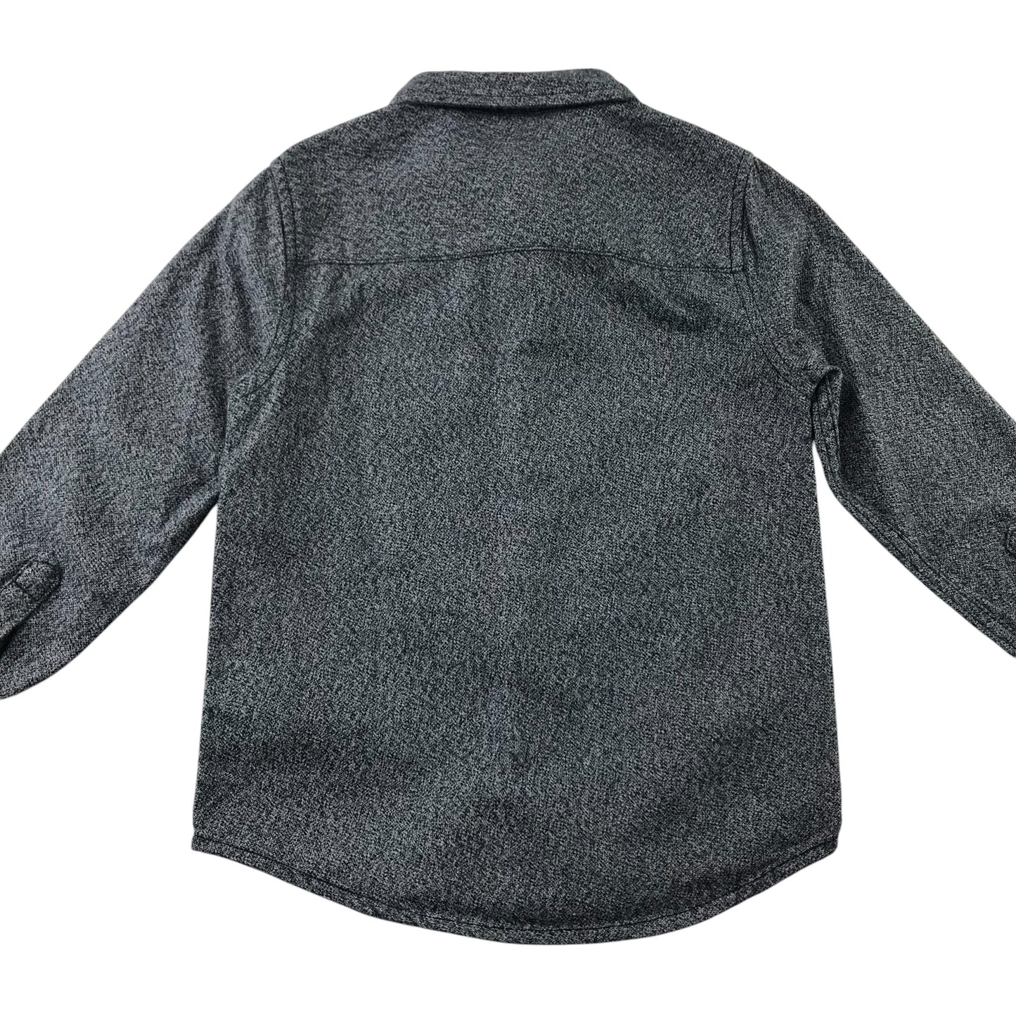 F&F Shirt 5-6 Years Grey Plain Button-Up Cotton