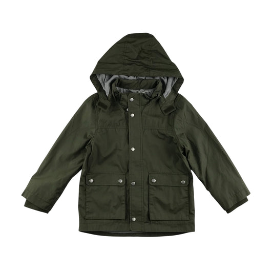 H&M light jacket 6-7 years khaki green hooded