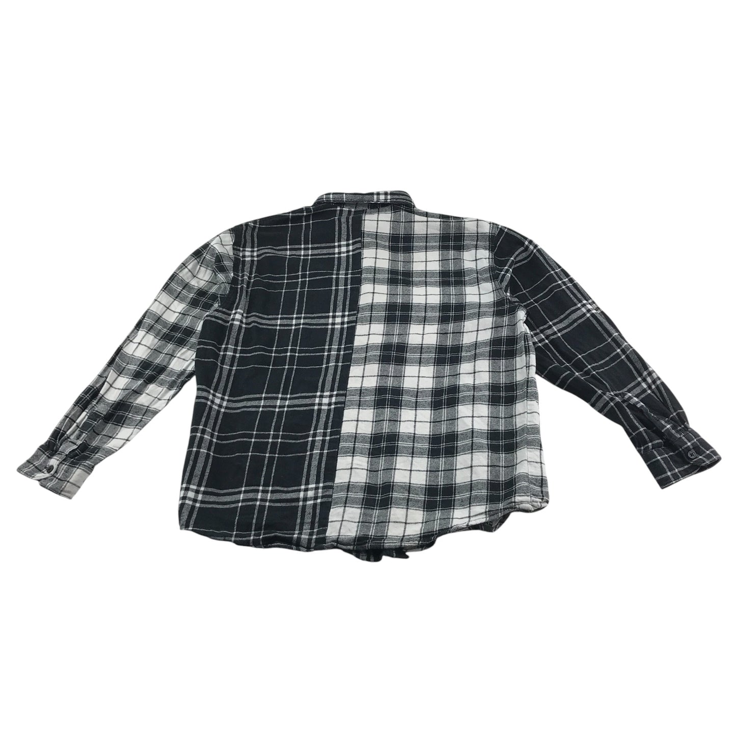 H&M shirt 12-13 years black and white checked pattern