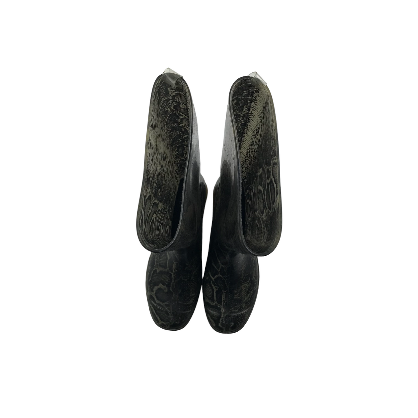F&F Dark Grey Snake Skin Pattern Wellies Shoe Size 4
