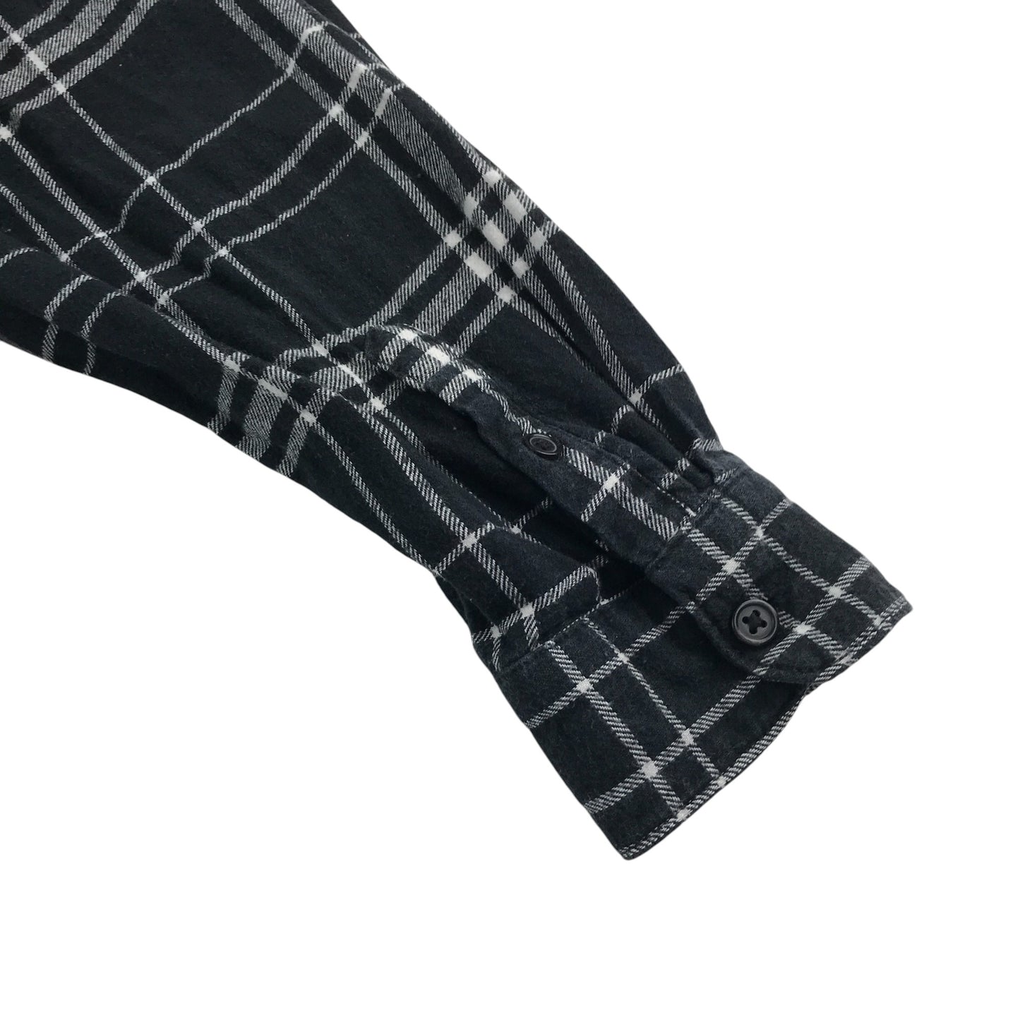 H&M shirt 12-13 years black and white checked pattern