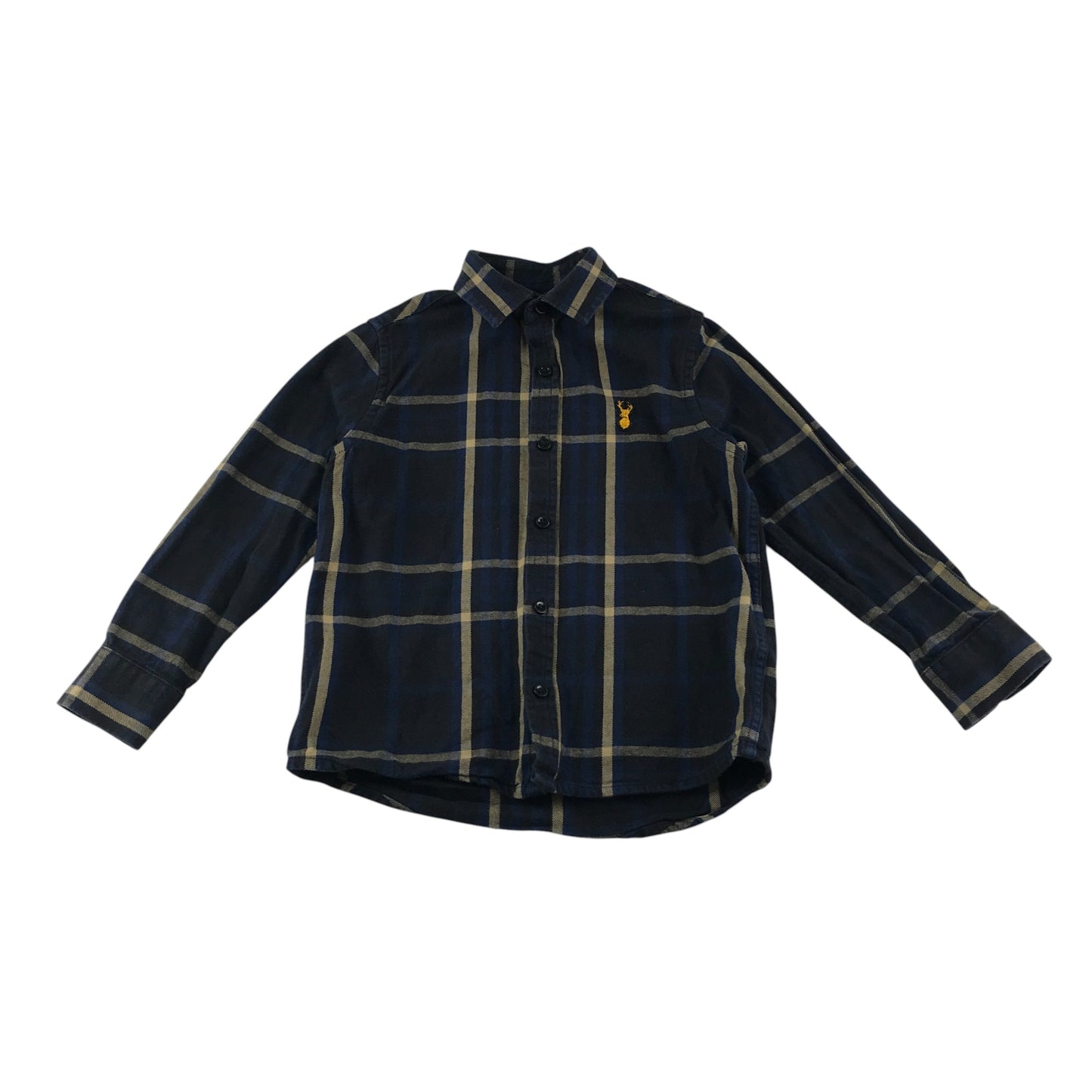 Next shirt 4-5 years navy checked patterns with buttons