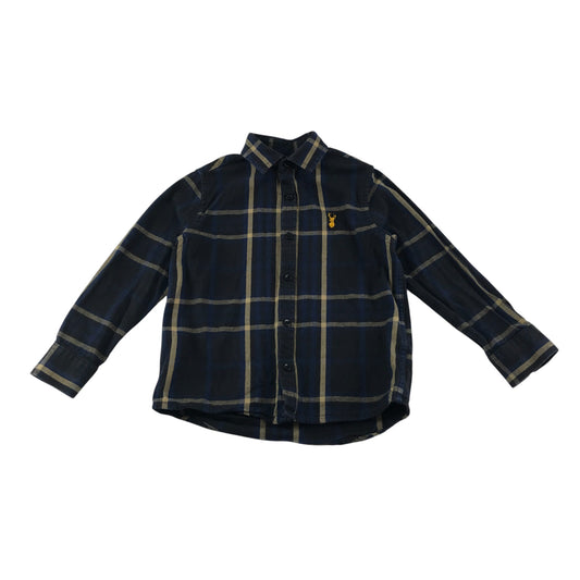 Next shirt 4-5 years navy checked patterns with buttons