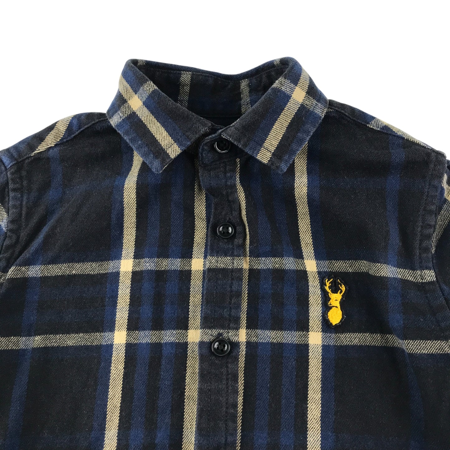 Next shirt 4-5 years navy checked patterns with buttons