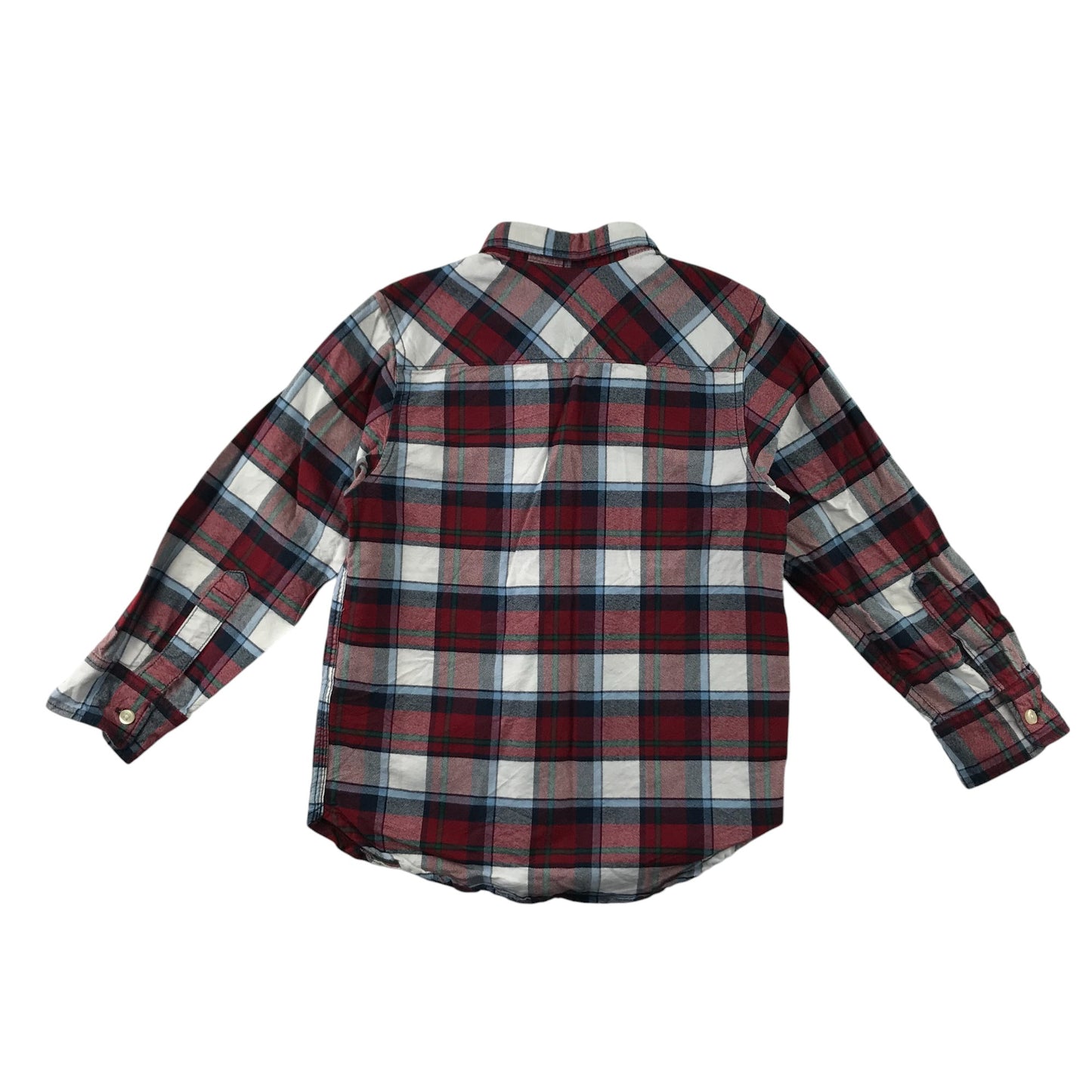 H&M Shirt 5-6 years Red and White Checked Button-Up Cotton