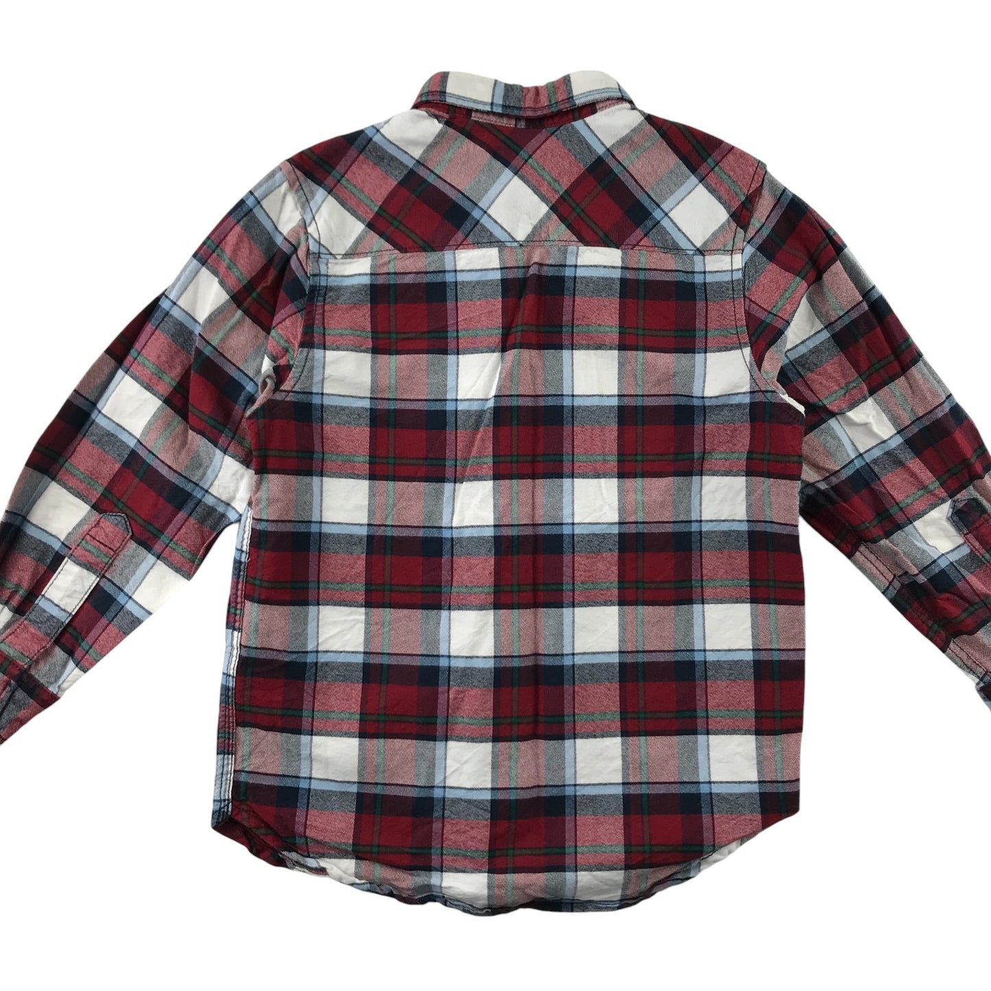 H&M Shirt 5-6 years Red and White Checked Button-Up Cotton