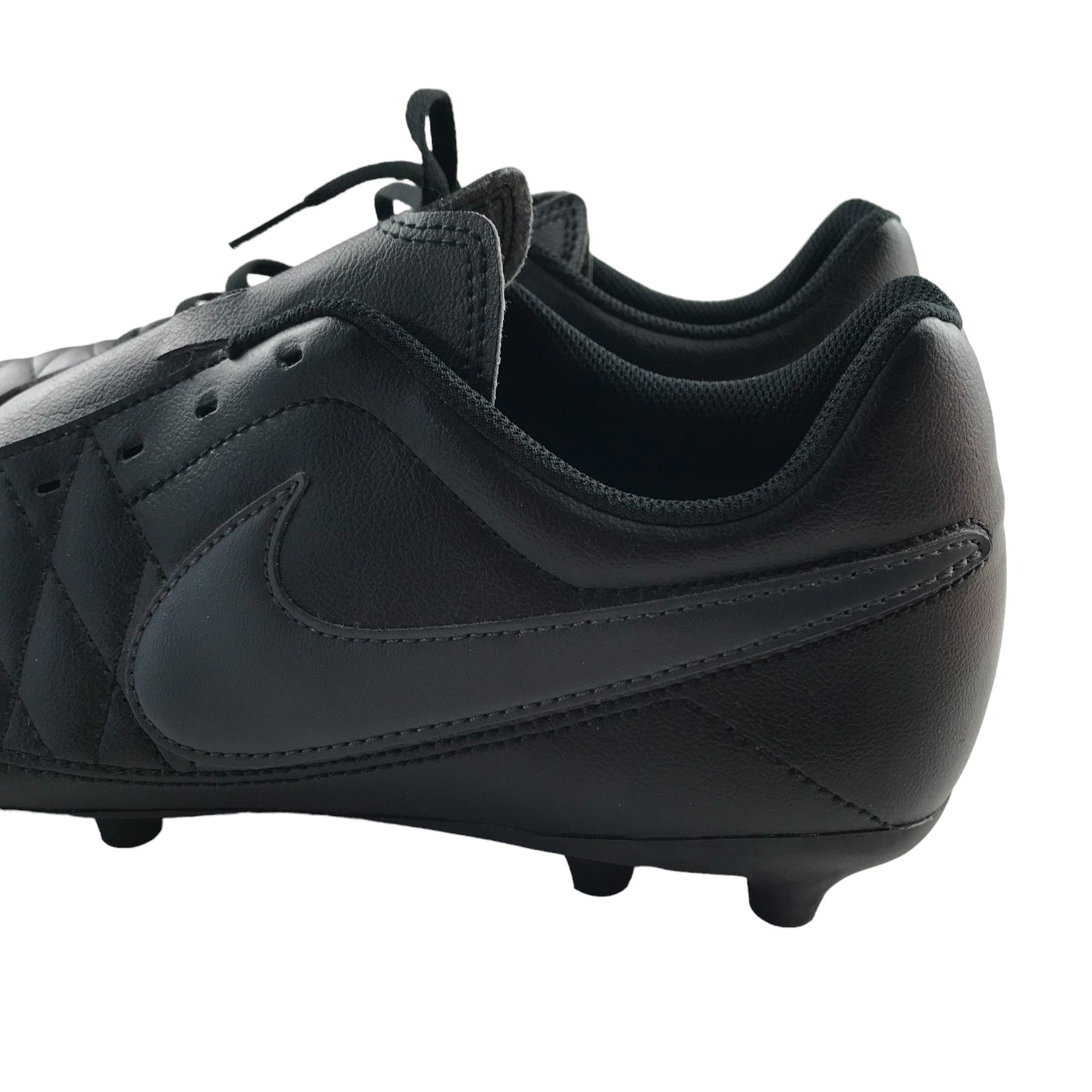 Nike black leather football boots best sale