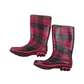 Pink Checked Calf Height Wellies Shoe Size 1
