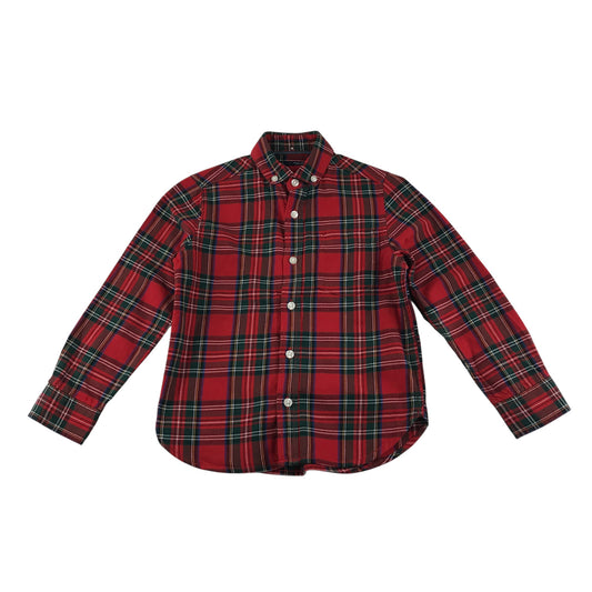 Next shirt 4-5 years red and green checked patterns with buttons
