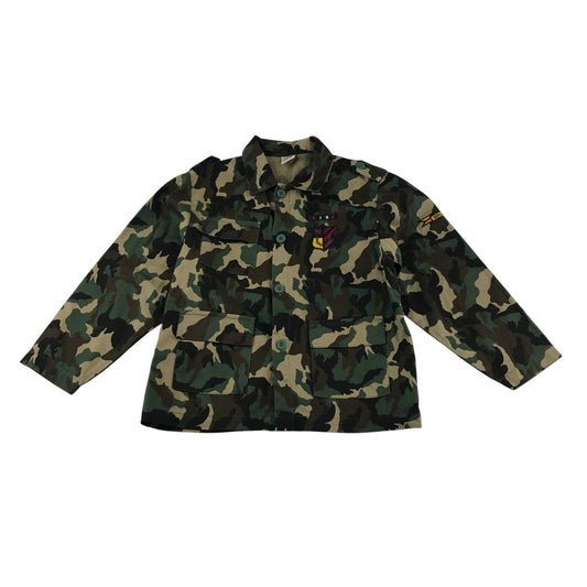 Next shirt 5-6 years khaki green forest camo button up