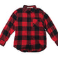 H&M Shirt 5-6 Years Red and Black Checked Button-Up Cotton