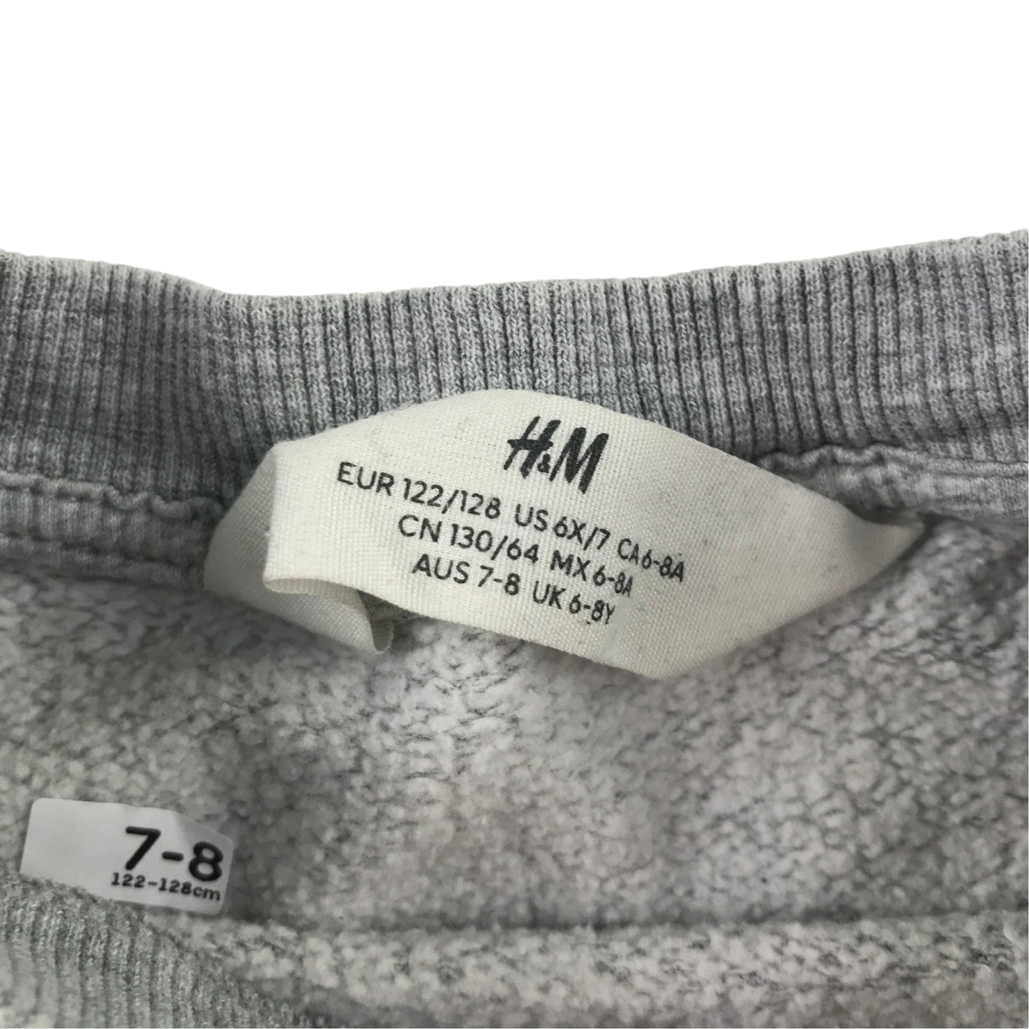 H&M 7-8 years grey jumper cotton polyester