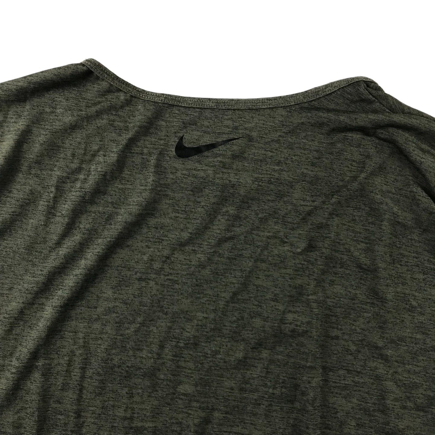 Nike T-shirt Size Women L Dark Grey Slightly Cropped Sporty Tee