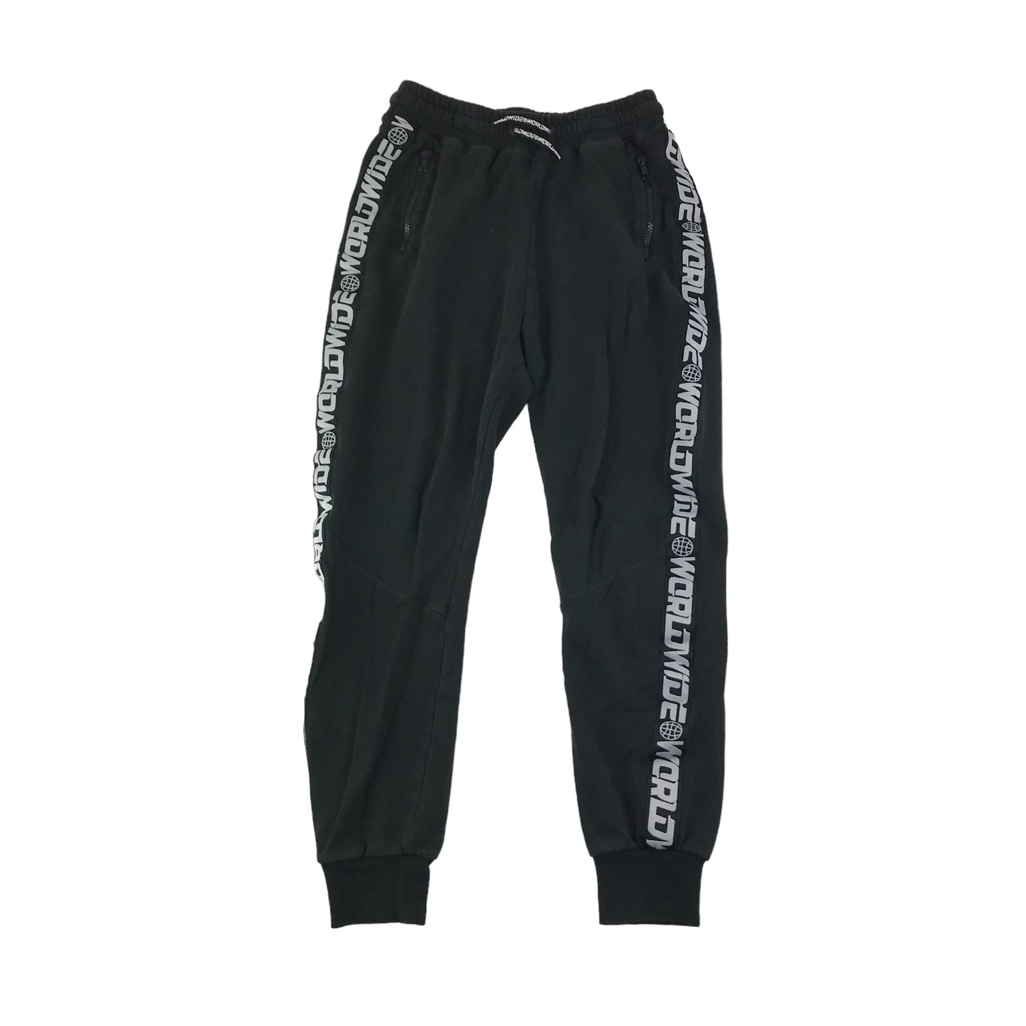 H&M Jogger Age 12 Black Worldwide Graphic