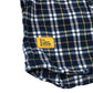 The Light House shirt 5-6 years navy with yellow checked pattern logo cotton