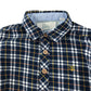 The Light House shirt 5-6 years navy with yellow checked pattern logo cotton