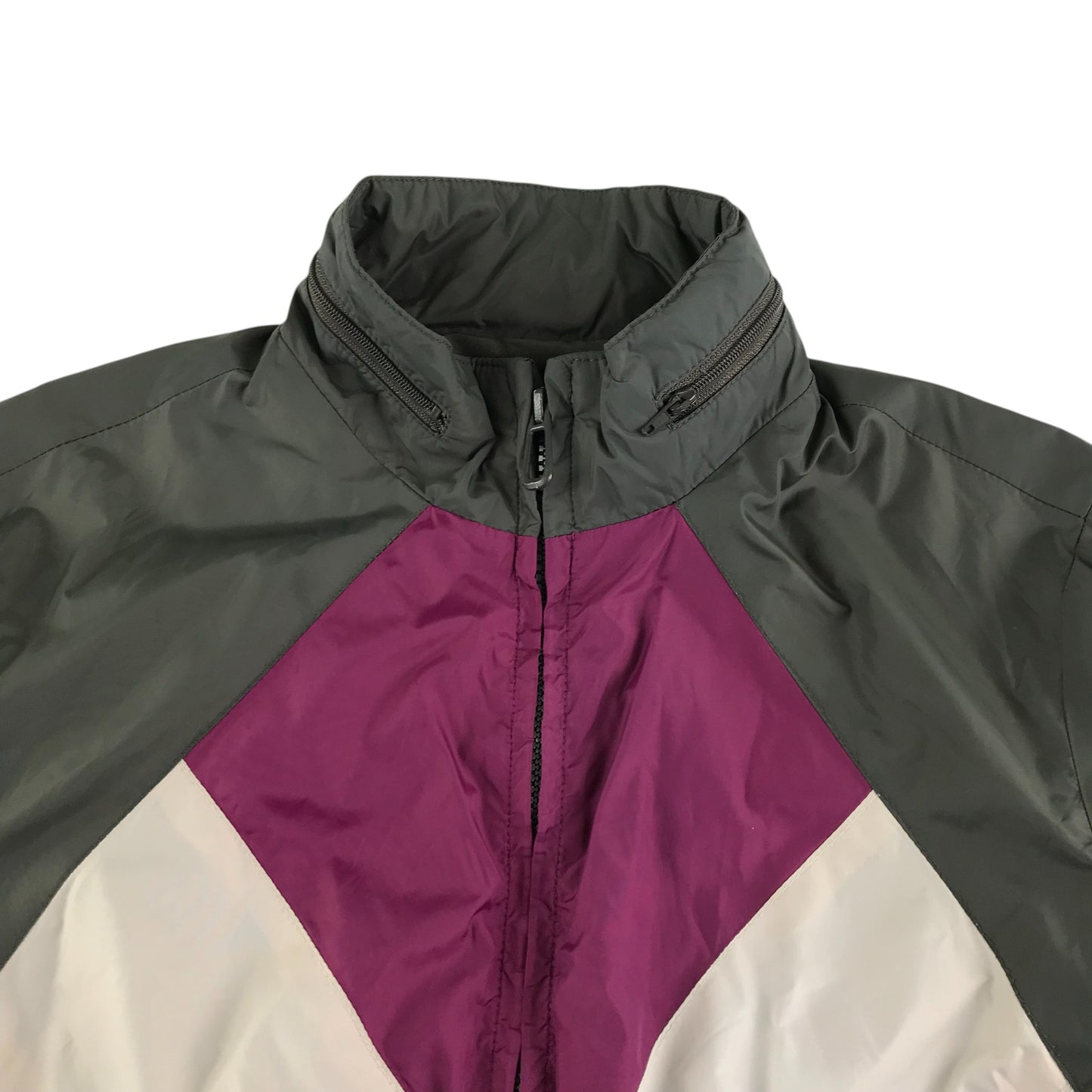 Zara jacket 8-9 years grey purple panelled retro style windbreaker