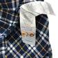 The Light House shirt 5-6 years navy with yellow checked pattern logo cotton