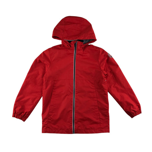 H&M jacket 8-9 years red fleece lined with hood