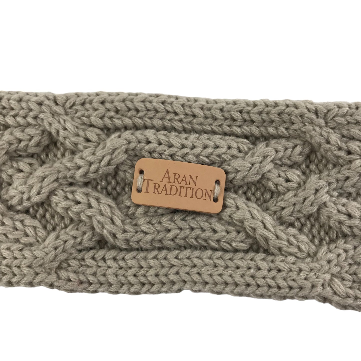 Aran Traditions Headband Age 10-14 Beige Knitted