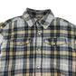 Next shirt 5-6 years grey with yellow checked pattern fluffy inside
